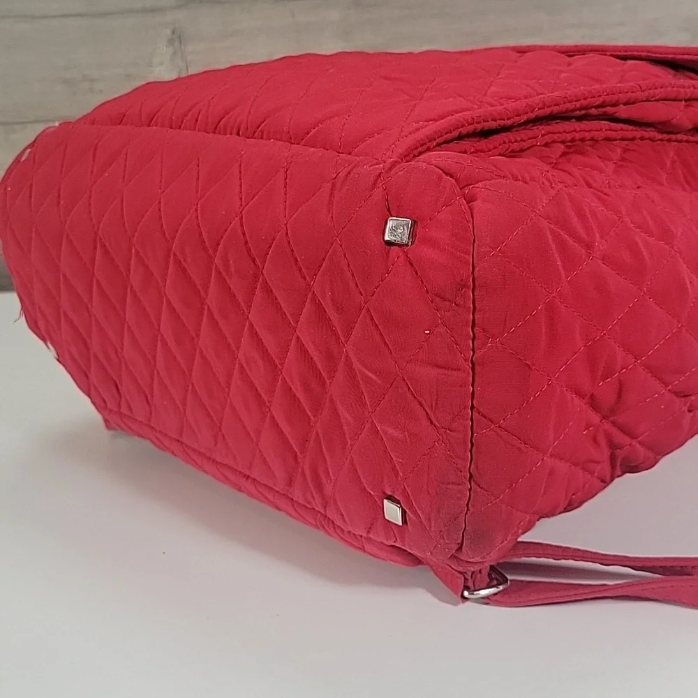 Vera Bradley Quilted Red Women's Backpack - Versatile Everyday Bag